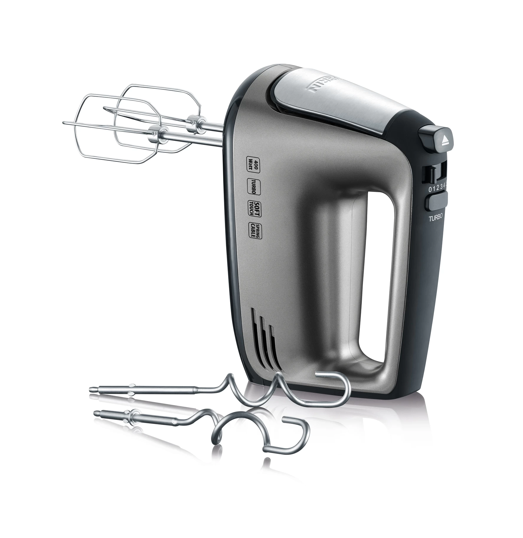 Severin Handmixer 400W Grijs Metallic HM 3832 3 Severin Handmixer 400W Grijs Metallic HM 3832