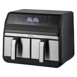 Inventum Hetelucht Friteuse Dubbel 2x 4 L Rvs/ Zwart 1700W